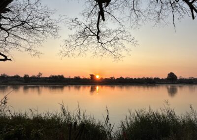 Solnedgang Okavango Mahangu